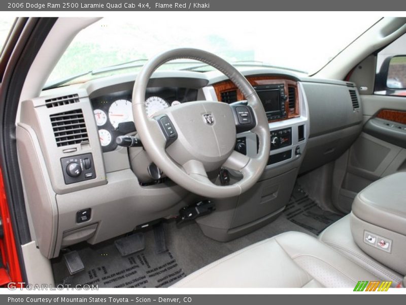 Flame Red / Khaki 2006 Dodge Ram 2500 Laramie Quad Cab 4x4