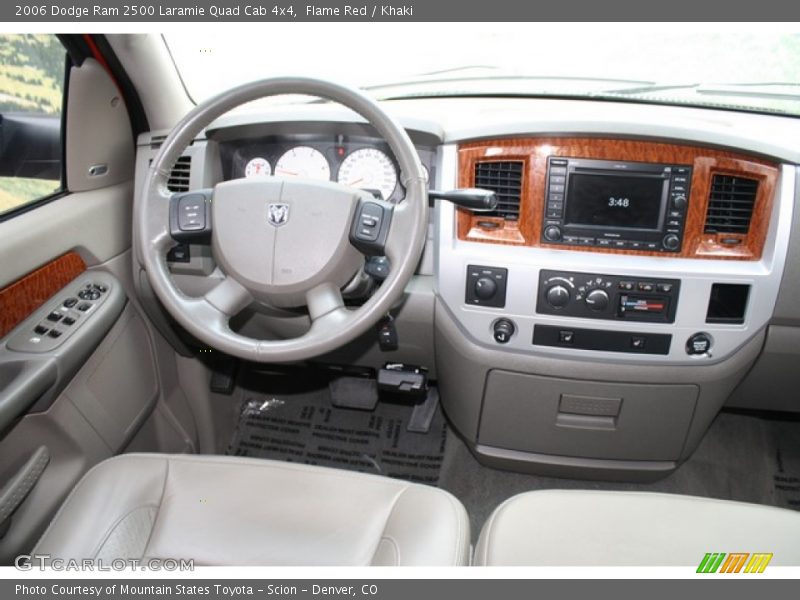 Flame Red / Khaki 2006 Dodge Ram 2500 Laramie Quad Cab 4x4