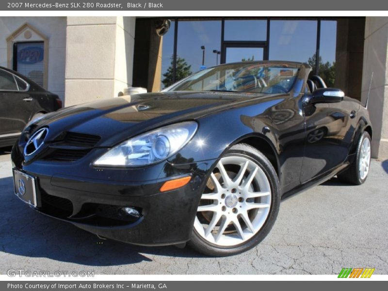 Black / Black 2007 Mercedes-Benz SLK 280 Roadster