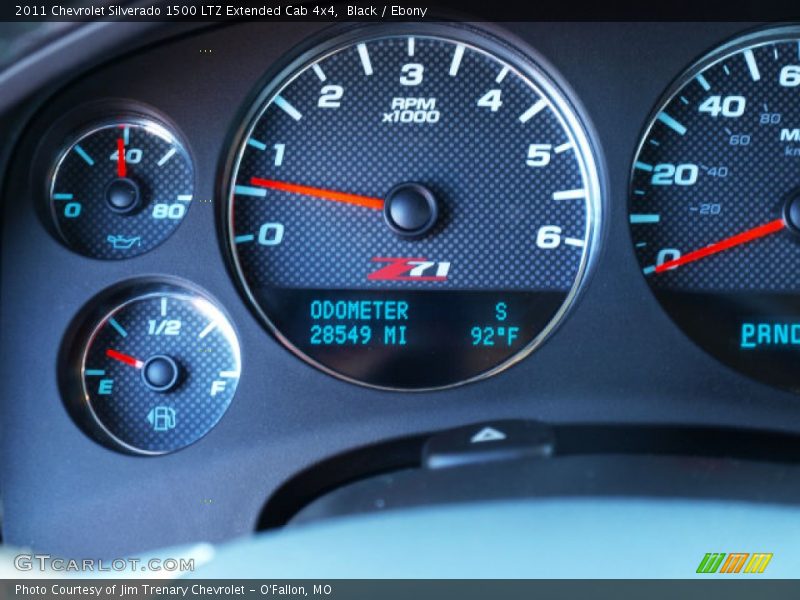Black / Ebony 2011 Chevrolet Silverado 1500 LTZ Extended Cab 4x4