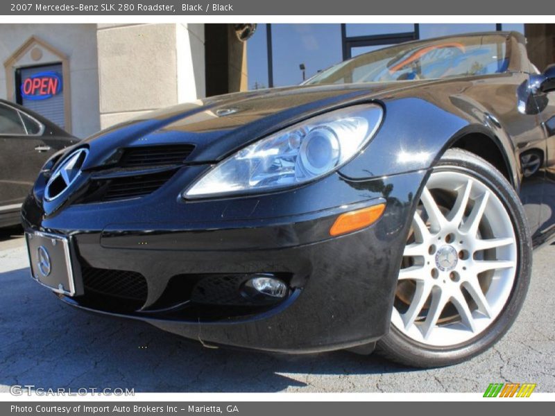 Black / Black 2007 Mercedes-Benz SLK 280 Roadster