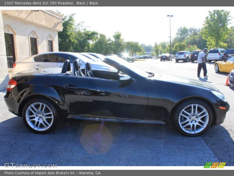 Black / Black 2007 Mercedes-Benz SLK 280 Roadster