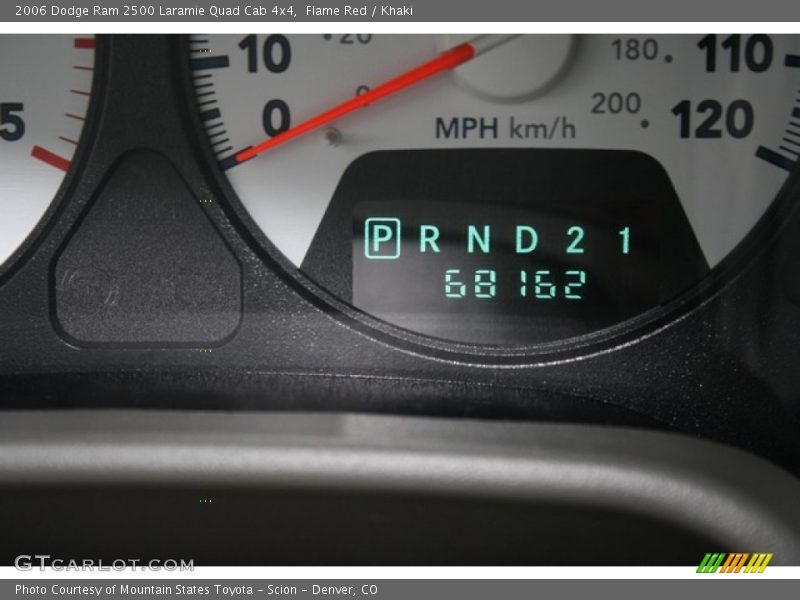 Flame Red / Khaki 2006 Dodge Ram 2500 Laramie Quad Cab 4x4