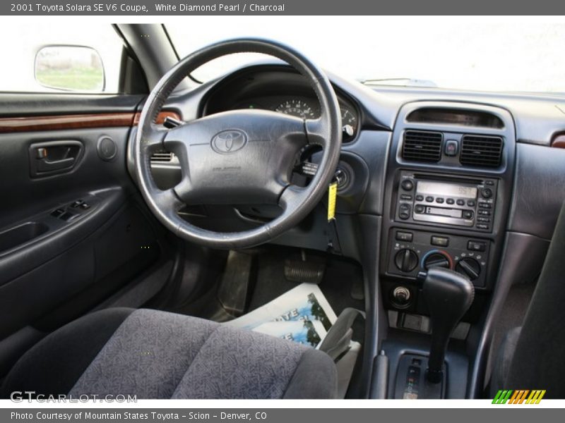 White Diamond Pearl / Charcoal 2001 Toyota Solara SE V6 Coupe