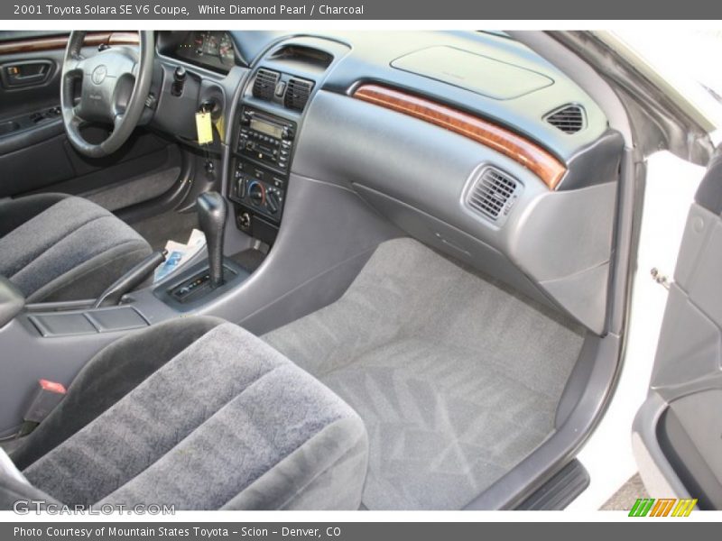 White Diamond Pearl / Charcoal 2001 Toyota Solara SE V6 Coupe