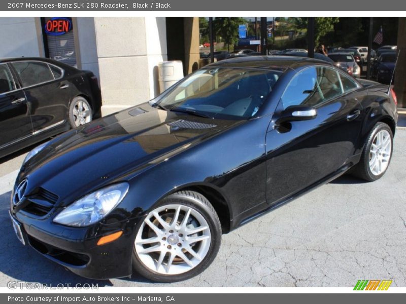 Black / Black 2007 Mercedes-Benz SLK 280 Roadster