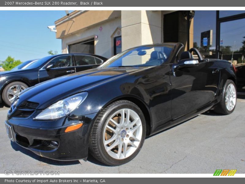 Black / Black 2007 Mercedes-Benz SLK 280 Roadster