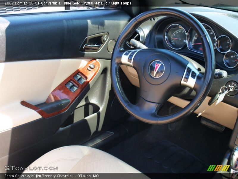 Blue Gold Crystal Metallic / Light Taupe 2007 Pontiac G6 GT Convertible