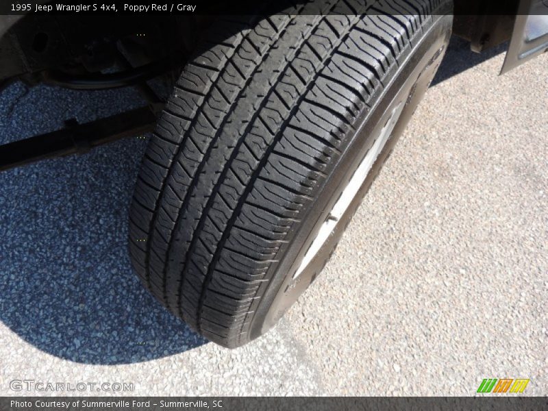 Poppy Red / Gray 1995 Jeep Wrangler S 4x4