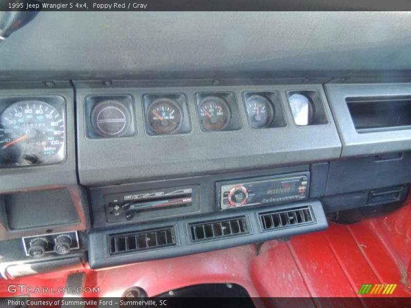 Poppy Red / Gray 1995 Jeep Wrangler S 4x4