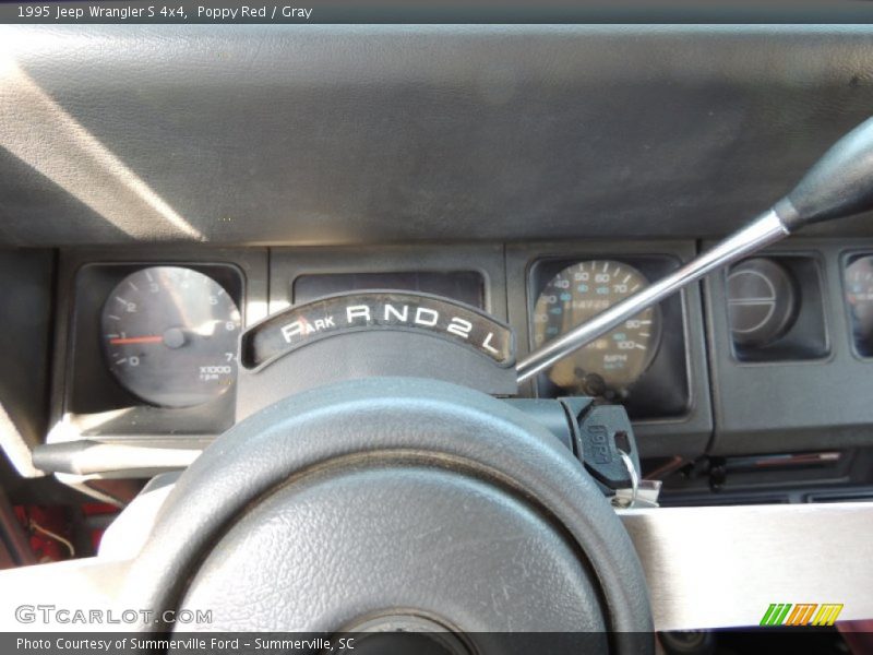 Poppy Red / Gray 1995 Jeep Wrangler S 4x4