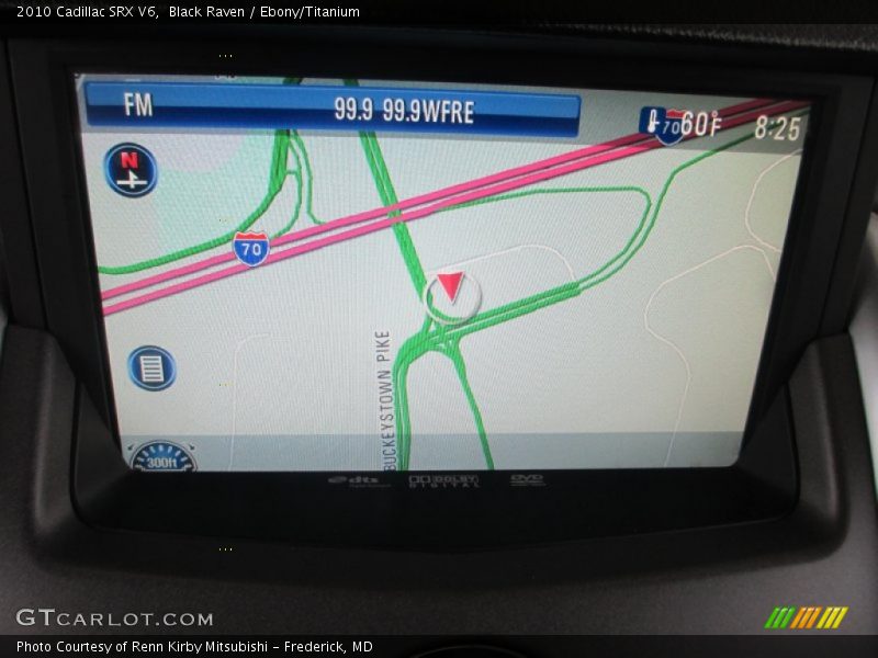 Navigation of 2010 SRX V6