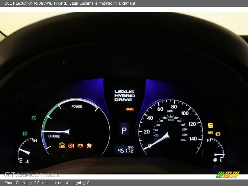 Satin Cashmere Metallic / Parchment 2011 Lexus RX 450h AWD Hybrid