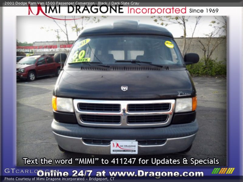 Black / Dark Slate Gray 2001 Dodge Ram Van 1500 Passenger Conversion