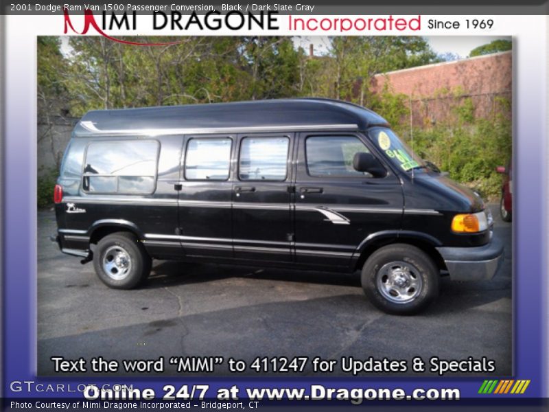 Black / Dark Slate Gray 2001 Dodge Ram Van 1500 Passenger Conversion