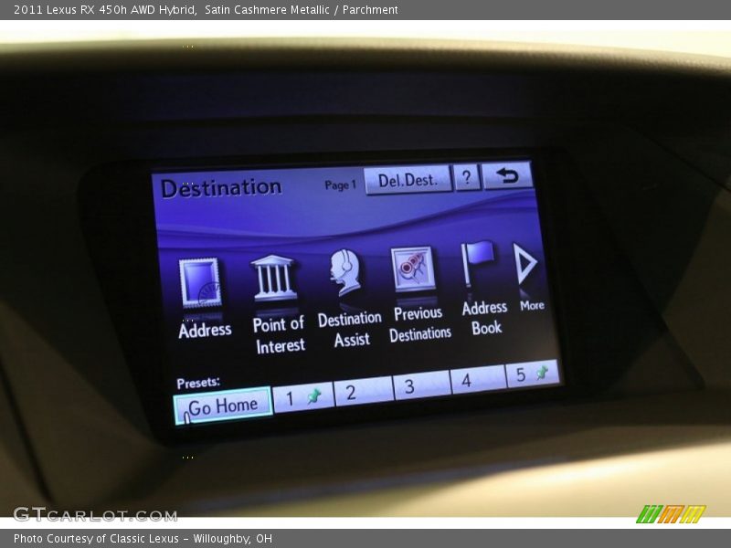 Satin Cashmere Metallic / Parchment 2011 Lexus RX 450h AWD Hybrid