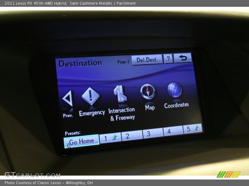 Satin Cashmere Metallic / Parchment 2011 Lexus RX 450h AWD Hybrid