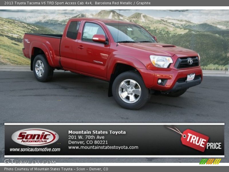 Barcelona Red Metallic / Graphite 2013 Toyota Tacoma V6 TRD Sport Access Cab 4x4