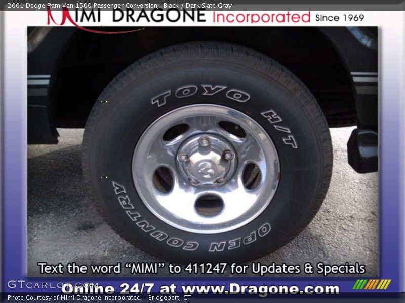 Black / Dark Slate Gray 2001 Dodge Ram Van 1500 Passenger Conversion