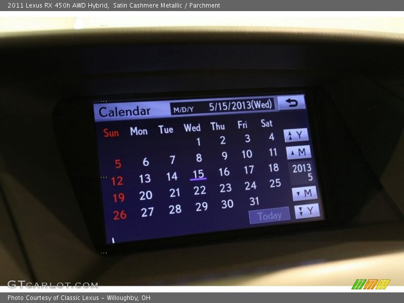 Satin Cashmere Metallic / Parchment 2011 Lexus RX 450h AWD Hybrid
