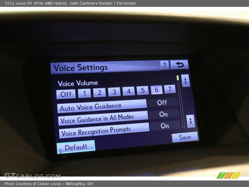 Satin Cashmere Metallic / Parchment 2011 Lexus RX 450h AWD Hybrid