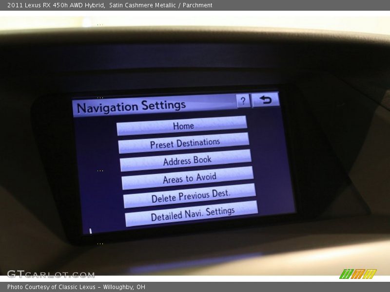 Satin Cashmere Metallic / Parchment 2011 Lexus RX 450h AWD Hybrid