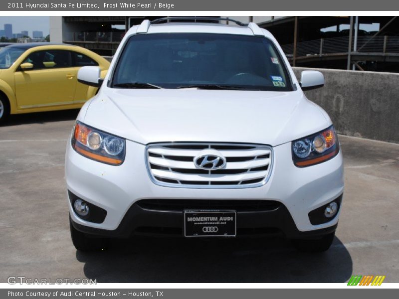 Frost White Pearl / Beige 2011 Hyundai Santa Fe Limited