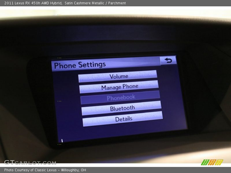 Satin Cashmere Metallic / Parchment 2011 Lexus RX 450h AWD Hybrid