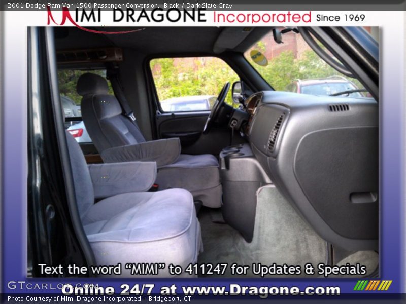 Black / Dark Slate Gray 2001 Dodge Ram Van 1500 Passenger Conversion