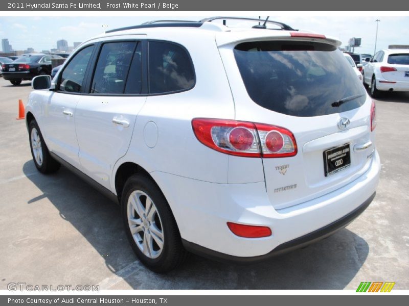 Frost White Pearl / Beige 2011 Hyundai Santa Fe Limited