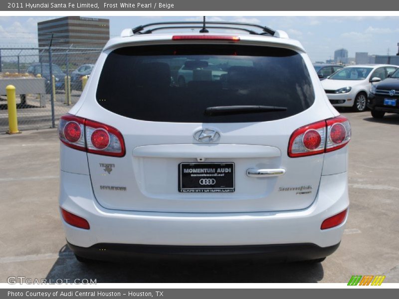 Frost White Pearl / Beige 2011 Hyundai Santa Fe Limited