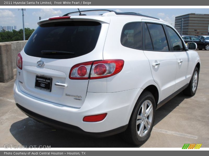 Frost White Pearl / Beige 2011 Hyundai Santa Fe Limited
