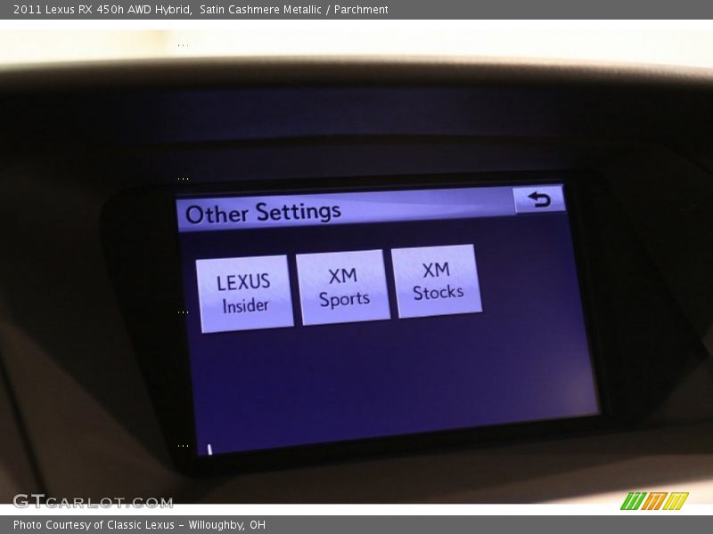 Satin Cashmere Metallic / Parchment 2011 Lexus RX 450h AWD Hybrid