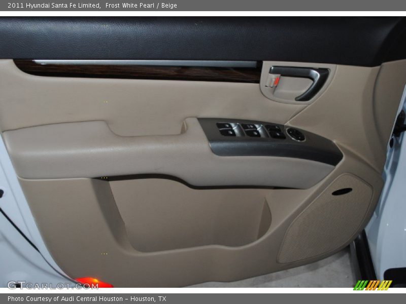 Frost White Pearl / Beige 2011 Hyundai Santa Fe Limited