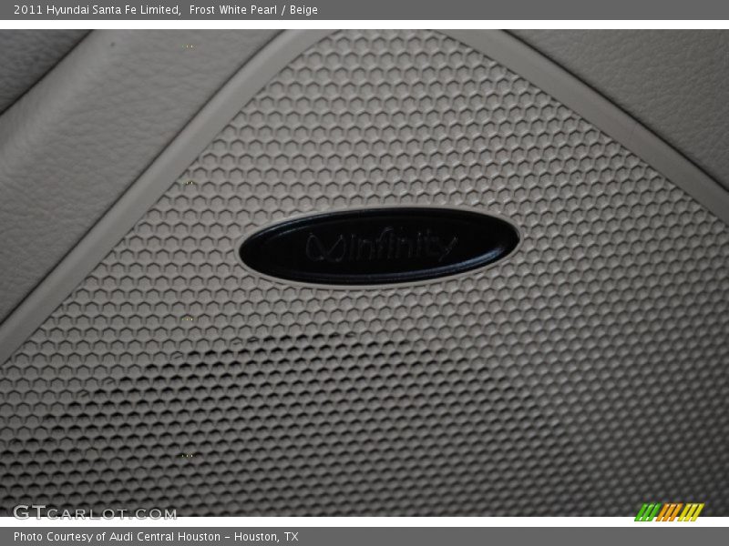 Frost White Pearl / Beige 2011 Hyundai Santa Fe Limited