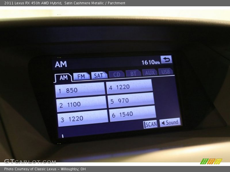 Satin Cashmere Metallic / Parchment 2011 Lexus RX 450h AWD Hybrid