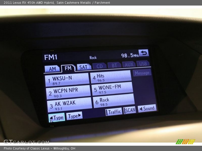 Satin Cashmere Metallic / Parchment 2011 Lexus RX 450h AWD Hybrid