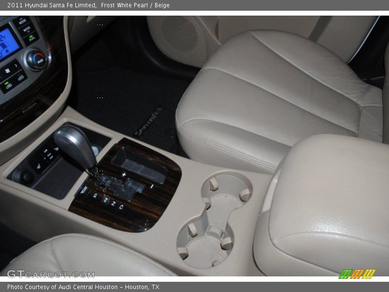 Frost White Pearl / Beige 2011 Hyundai Santa Fe Limited