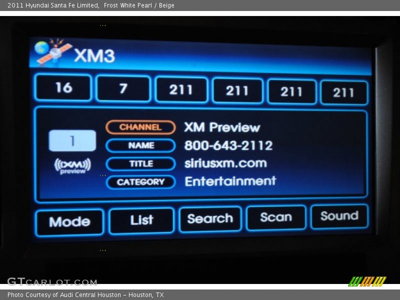 Frost White Pearl / Beige 2011 Hyundai Santa Fe Limited