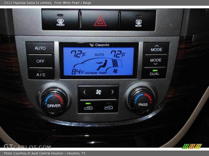Frost White Pearl / Beige 2011 Hyundai Santa Fe Limited