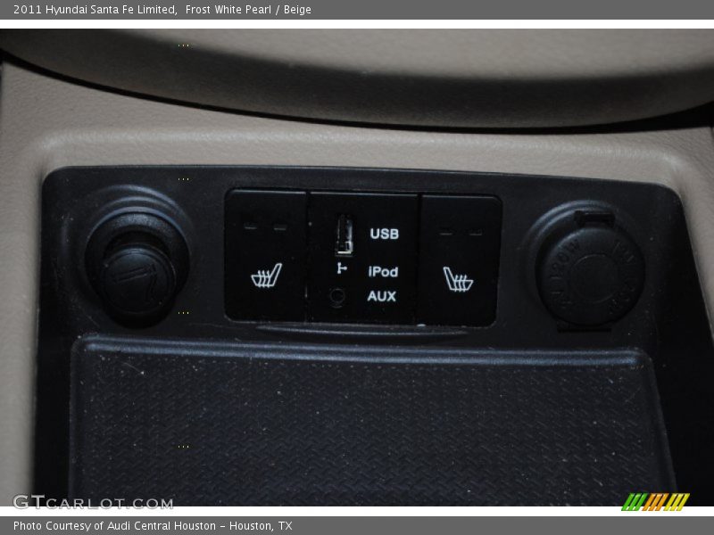 Frost White Pearl / Beige 2011 Hyundai Santa Fe Limited