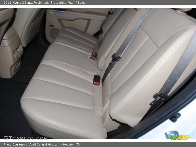 Frost White Pearl / Beige 2011 Hyundai Santa Fe Limited