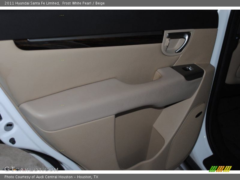 Frost White Pearl / Beige 2011 Hyundai Santa Fe Limited