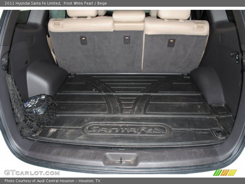 Frost White Pearl / Beige 2011 Hyundai Santa Fe Limited