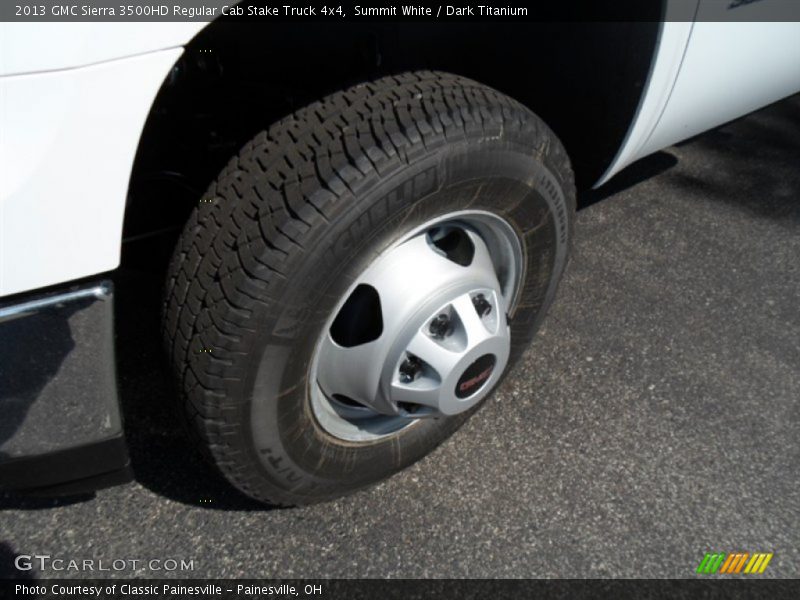 Summit White / Dark Titanium 2013 GMC Sierra 3500HD Regular Cab Stake Truck 4x4