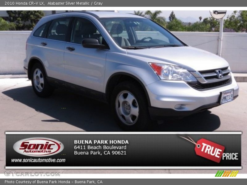 Alabaster Silver Metallic / Gray 2010 Honda CR-V LX