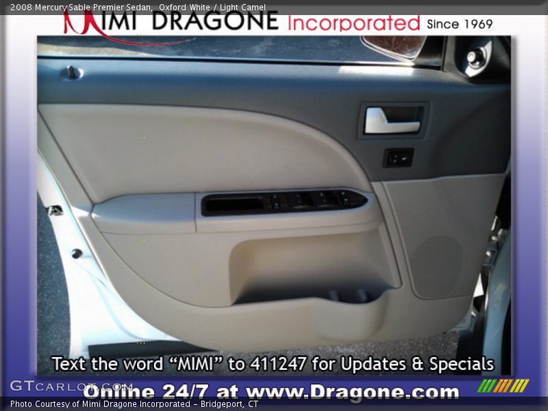 Oxford White / Light Camel 2008 Mercury Sable Premier Sedan
