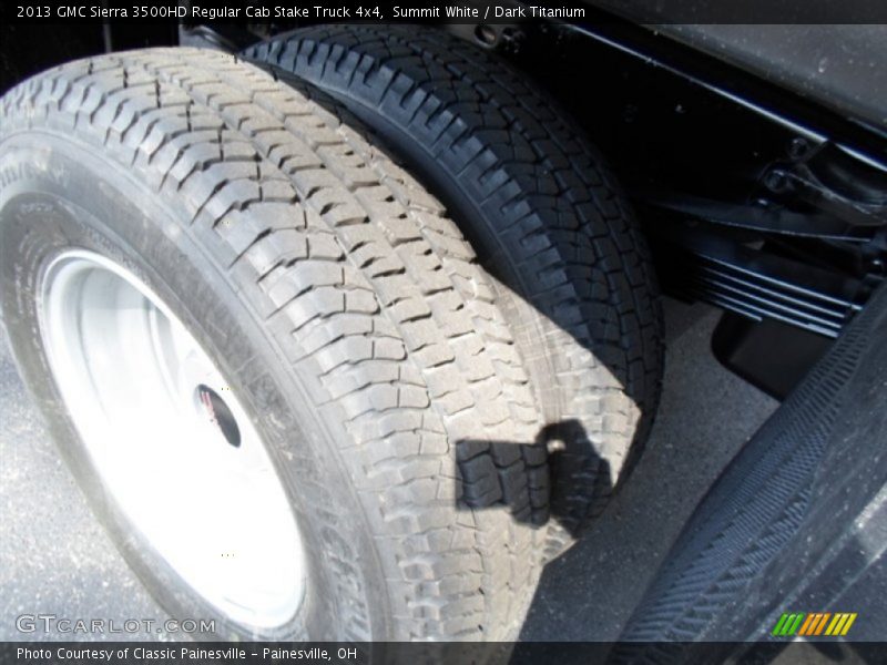 Summit White / Dark Titanium 2013 GMC Sierra 3500HD Regular Cab Stake Truck 4x4