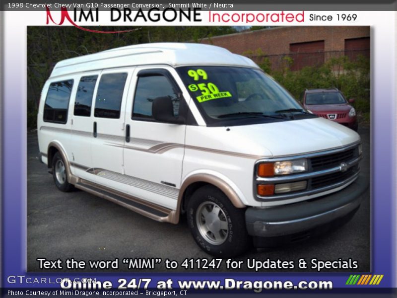 Summit White / Neutral 1998 Chevrolet Chevy Van G10 Passenger Conversion