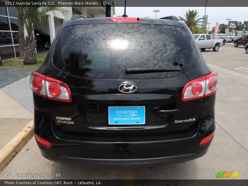 Phantom Black Metallic / Gray 2011 Hyundai Santa Fe GLS